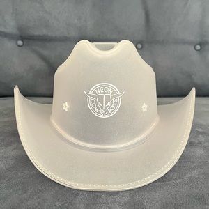 Limited edition white glitter Neon Cowboys hat